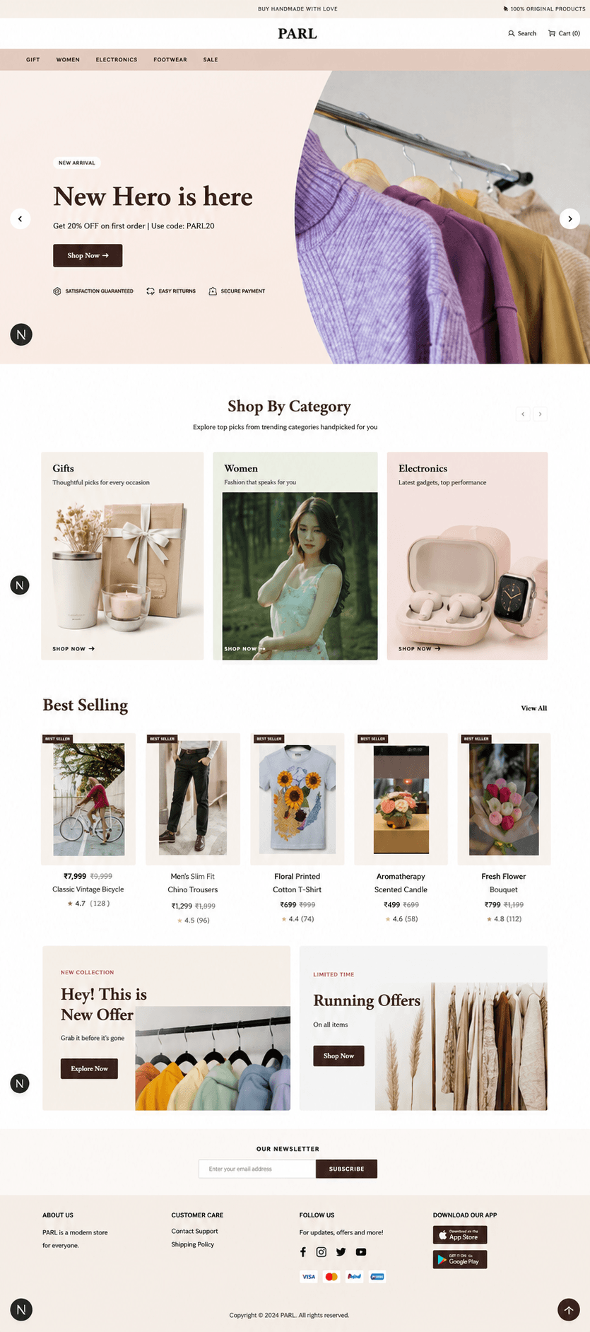 Luxe theme mockup