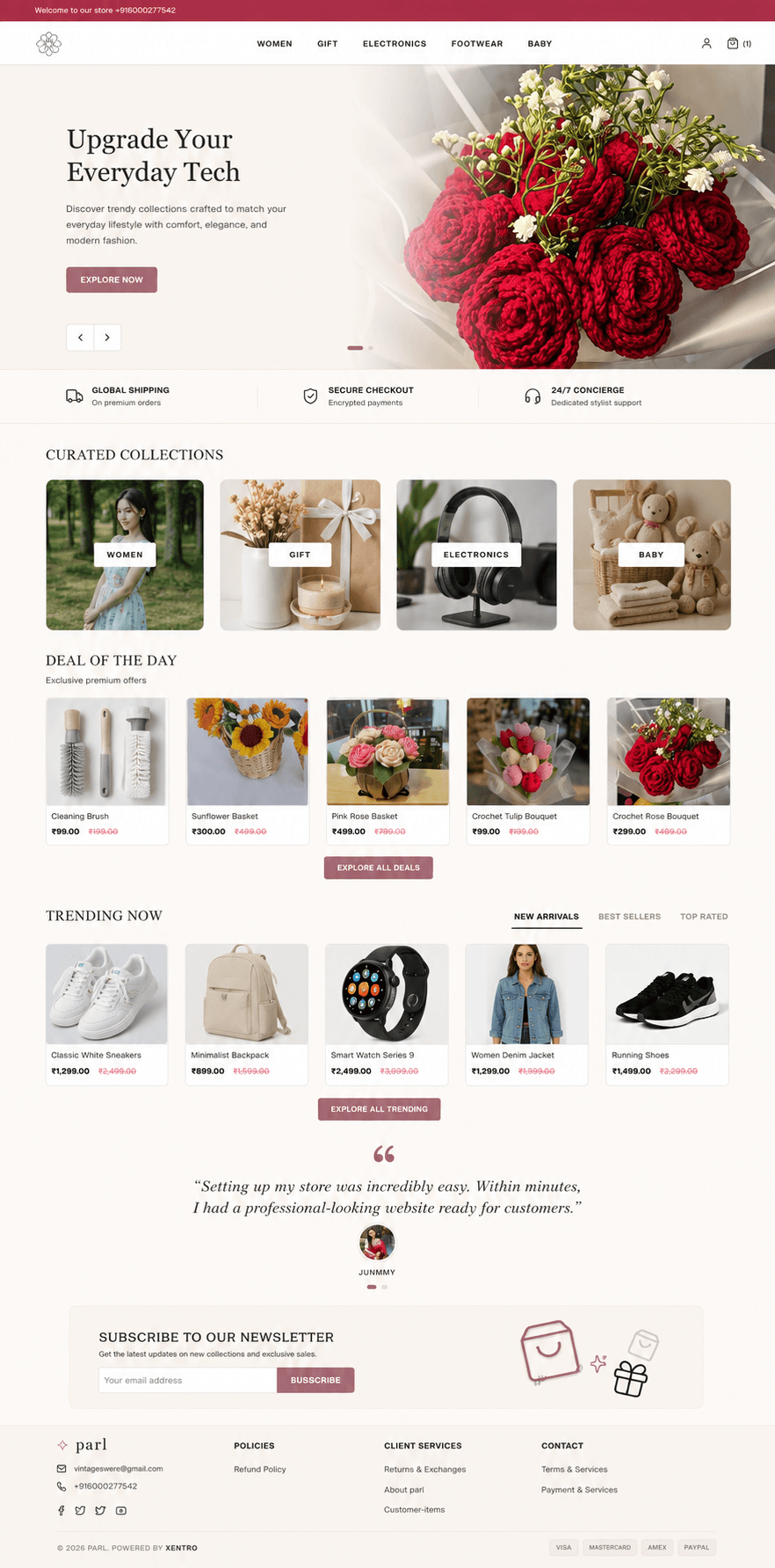 Maison theme mockup
